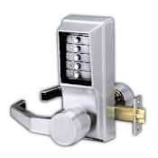 Kaba Ilco Right Handed Mechanical Combination Passage Leverset from the Simplex L1000 Series Satin Chrome