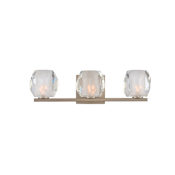 Kalco Regent 3 Light 18" Wide LED Bathroom Vanity Light Satin Nickel