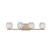 Kalco Regent 4 Light 25" Wide LED Bathroom Vanity Light Satin Nickel