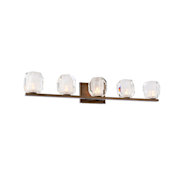 Kalco Regent 5 Light 32" Wide LED Bathroom Vanity Light Vintage Bronze