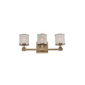 Kalco Destin 3 Light 19" Wide Bathroom Vanity Light Brushed Bronze