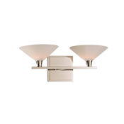Kalco Galvaston 2 Light 15" Wide LED Bathroom Vanity Light Polished Nickel