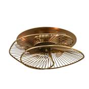 Kalco Aurora 3 Light 14" Wide Semi-Flush Ceiling Fixture Nordic Brass