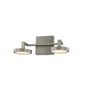 Kalco Eaton 2 Light 12" Wide LED Bathroom Vanity Light Satin Nickel