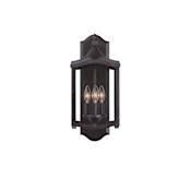 Kalco Lakewood Outdoor 3 Light 20" Tall Outdoor Wall Sconce Aged Iron