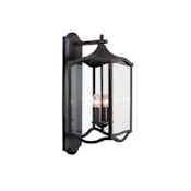 Kalco Lakewood Outdoor 4 Light 28" Tall Outdoor Wall Sconce Aged Iron