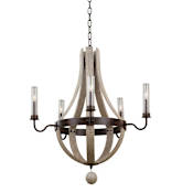 Kalco Harper 5 Light 32" Wide Taper Candle Empire Chandelier Florence Gold