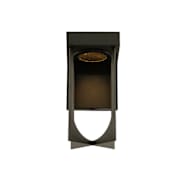 Kalco Optika 10" Tall LED Outdoor Wall Sconce Matte Black