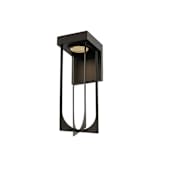 Kalco Optika 14" Tall LED Outdoor Wall Sconce Matte Black