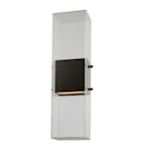 Kalco Aria 2 Light 19" Tall LED Outdoor Wall Sconce Matte Black