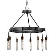 Kalco Stuyvesant 8 Light 24" Wide Ring Chandelier Matte Gun Metal