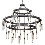 Kalco Stuyvesant 36 Light 48" Wide Ring Chandelier Matte Gun Metal