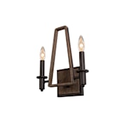 Kalco Duluth 2 Light 12" Tall Wall Sconce Satin Bronze