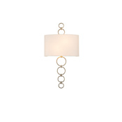Kalco Carlyle 2 Light 23" Tall Wall Sconce Champagne Silver Leaf