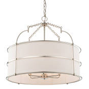 Kalco Carson 6 Light 26" Wide Pendant Polished Nickel