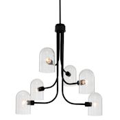 Kalco Cupola 6 Light 27" Wide Chandelier Matte Black