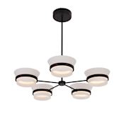 Kalco Anel 32" Wide LED Chandelier Matte Black