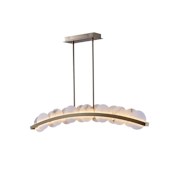 Kalco Meridian 48" Wide LED Linear Chandelier Winter Brass