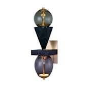 Kalco Demi 24" Tall LED Marble Wall Sconce Winter Brass