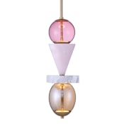 Kalco Demi 6" Wide LED Jade Abstract Mini Pendant Winter Brass