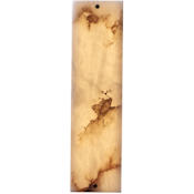 Kalco Vertical 17" Tall LED Wall Sconce with Alabaster Shade Winter Brass