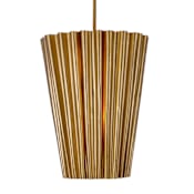 Kalco Ripple 6 Light 20" Wide Pendant with Crimped Metal Shade Bright Gold Leaf