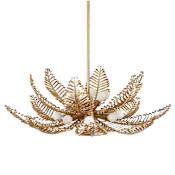 Kalco Fern 14 Light 36" Wide Abstract Chandelier Modern Gold