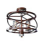 Kalco Eternity 3 Light Semi-Flush Ceiling Fixture Etruscan Bronze