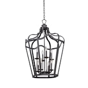 Kalco Livingston 8 Light 22" Wide Candle Style Chandelier Charcoal