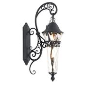Kalco Anastasia Outdoor 2 Light Wall Sconce Textured Matte Black