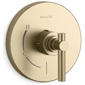 Kallista Central Park West Pressure Balance Trim w/ Lever Handle Brushed French Gold