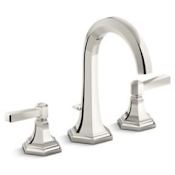 Kallista For Town by Smith 1.2 GPM Widespread Bathroom Faucet with Tall Spout, Lever Handle, and Pop-Up Drain Assembly Nickel Silver
