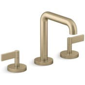 Kallista One 1.2 GPM Widespread Bathroom Faucet with Lever Handles Brushed French Gold