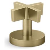 Kallista One Single Handle 2 Function Diverter Valve Trim Cross Handle Only Brushed French Gold