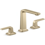 Kallista Per Se Widespread Tall Spout Bathroom Faucet Brushed French Gold