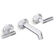 Kallista Pinna Paletta by LK 1.2 GPM Wall Mounted Widespread Bathroom Faucet Polished Chrome