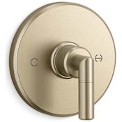 Kallista Pure Paletta Thermostatic Valve Trim Only - Less Rough In with Lever Handle Brushed French Gold