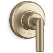 Kallista Pure Paletta Single Function Volume Control Valve Trim Only with Single Lever Handle Brushed French Gold