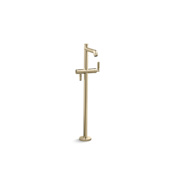 Kallista Pinna Paletta by LK Floor Mounted Tub Filler with Built-In Diverter Brushed French Gold