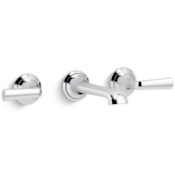 Kallista Script 1.2 GPM Wall Mounted Widespread Bathroom Faucet Polished Chrome