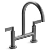 Kallista One 1.8 GPM Widespread Bridge Kitchen Faucet Brushed Graphite