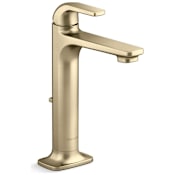 Kallista Per Se Contemporary Single Hole Bathroom Faucet Brushed French Gold