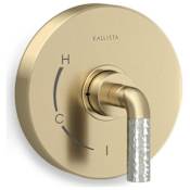 Kallista One Pressure Balanced Valve Trim Only with Single Lever Handle - Less Rough In Brushed French Gold / Nickel Silver Accents
