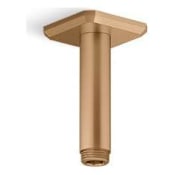 Kallista Foundations Modern Square 4-1/8" Ceiling Mount Shower Arm Blush Brass