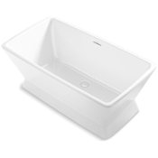 Kallista Papion 63-1/2" Free Standing Air / Whirlpool Tub with Center Drain White
