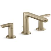 Kallista 002 Widespread Low Spout Bathroom Faucet Brushed French Gold