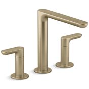 Kallista 002 Deck Mounted Roman Tub Filler with Lever Handles Brushed French Gold