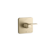 Kallista Guise Collection Thermostatic Valve Trim Only with Single Lever Handle - Less Rough In Brushed French Gold