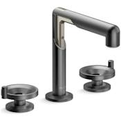 Kallista Vice 1.2 GPM Widespread Bathroom Faucet Brushed Graphite / Brushed Nickel