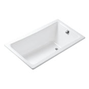 Kallista Original by B Barry 60" Cast Iron Soaking Bathtub Drop In or Undermount Installation with Reversible Drain Stucco White